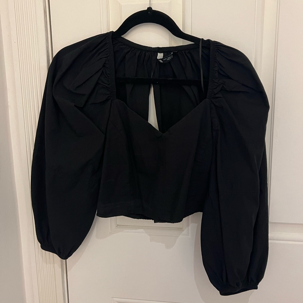 Poplin Cropped Zara Top